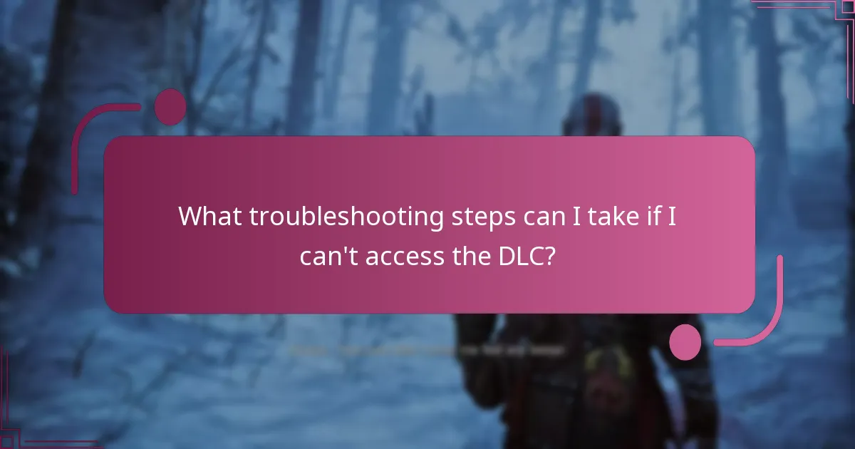 What troubleshooting steps can I take if I can't access the DLC?
