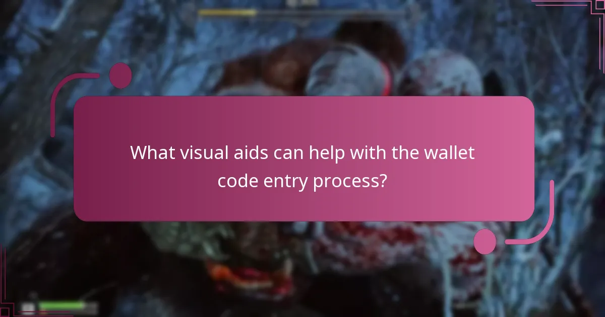 What visual aids can help with the wallet code entry process?