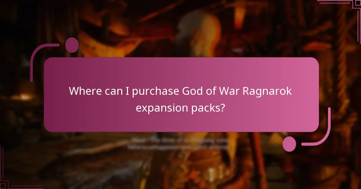 Where can I purchase God of War Ragnarok expansion packs?